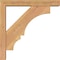 Ekena Millwork Balboa Block Smooth Bracket w/ Offset Brace, Western Red Cedar, 3 1/2"W x 16"D x 16"H BKT0402X16X16BOA05SWR - alternate 3